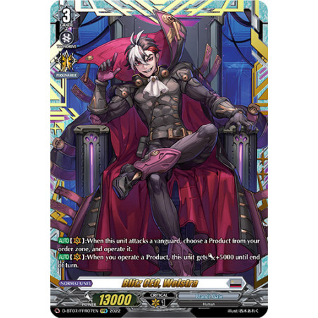 Vanguard_TCG_card_D-BT07_FFR07EN_FFR_Blitz_CEO_Welstra_Raging_Flames_Against_Emerald_Storm