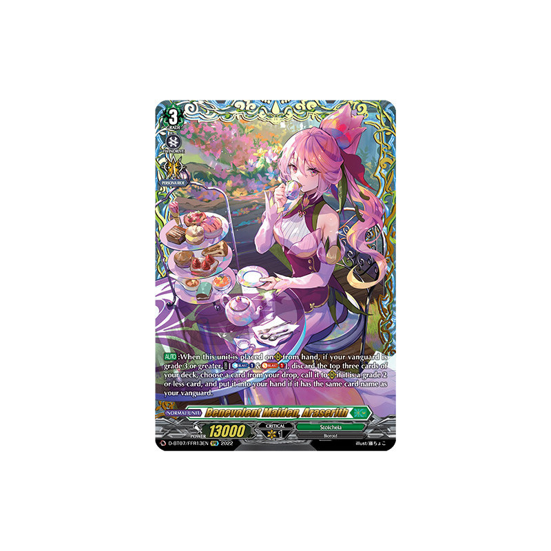 Vanguard_TCG_card_D-BT07_FFR13EN_FFR_Benevolent_Maiden_Araserith_Raging_Flames_Against_Emerald_Storm