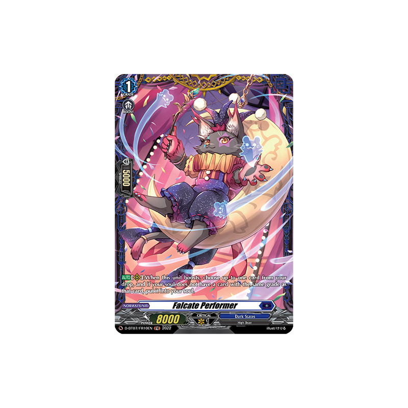 Vanguard_TCG_card_D-BT07_FR10EN_FR_Falcate_Performer_Raging_Flames_Against_Emerald_Storm