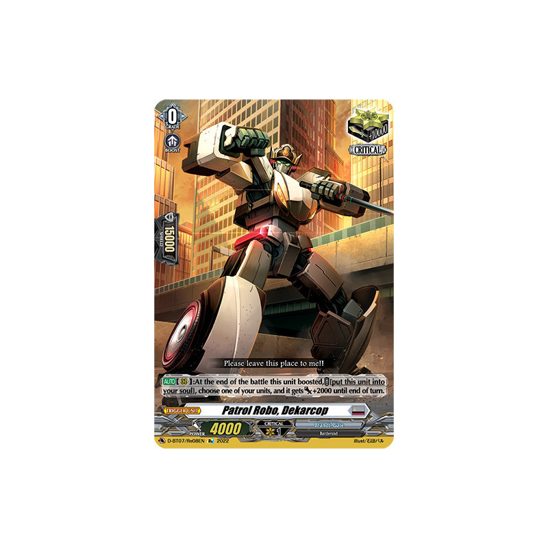 Vanguard_TCG_card_D-BT07_Re08EN_Re_Patrol_Robo_Dekarcop_Raging_Flames_Against_Emerald_Storm