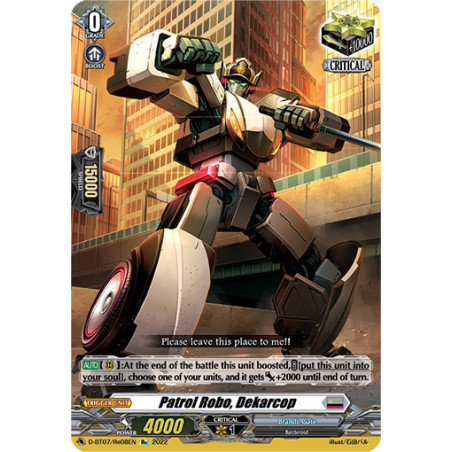 Vanguard_TCG_card_D-BT07_Re08EN_Re_Patrol_Robo_Dekarcop_Raging_Flames_Against_Emerald_Storm