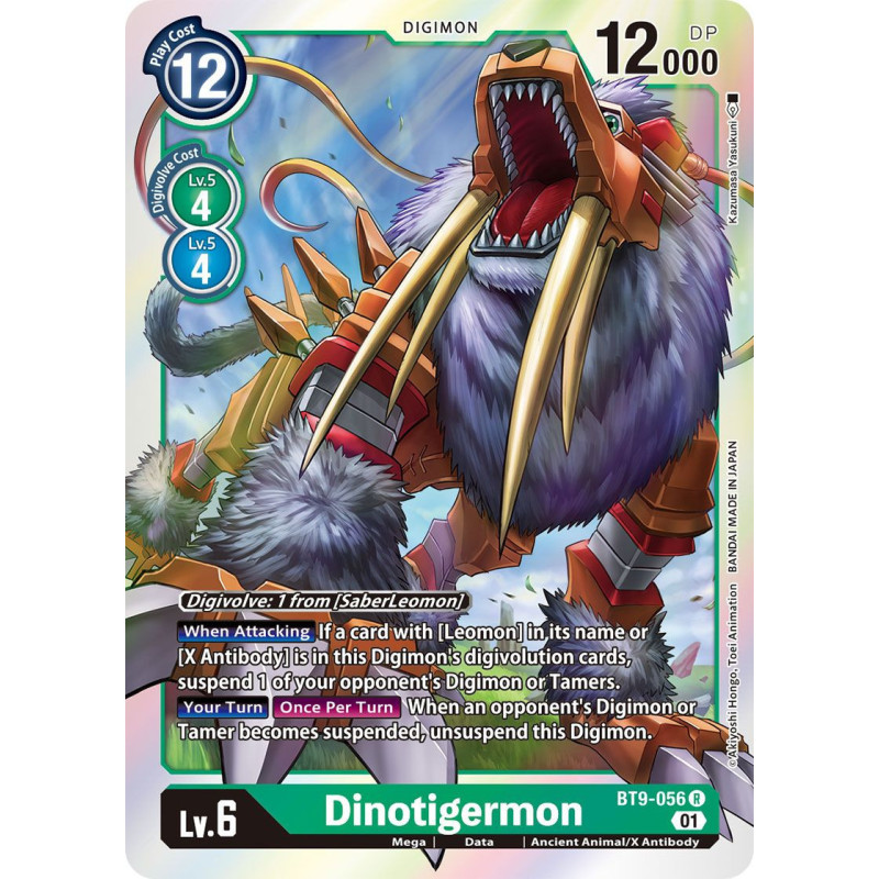 Digimon_TCG_BT9-056_Dinotigermon_Rare_X_Record_Card_Game