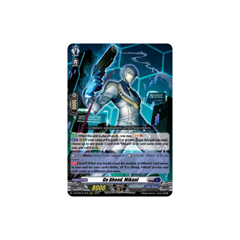 Vanguard_TCG_card_D-BT08_014EN_RRR_Go_Ahead_Mikani_Minerva_Rising