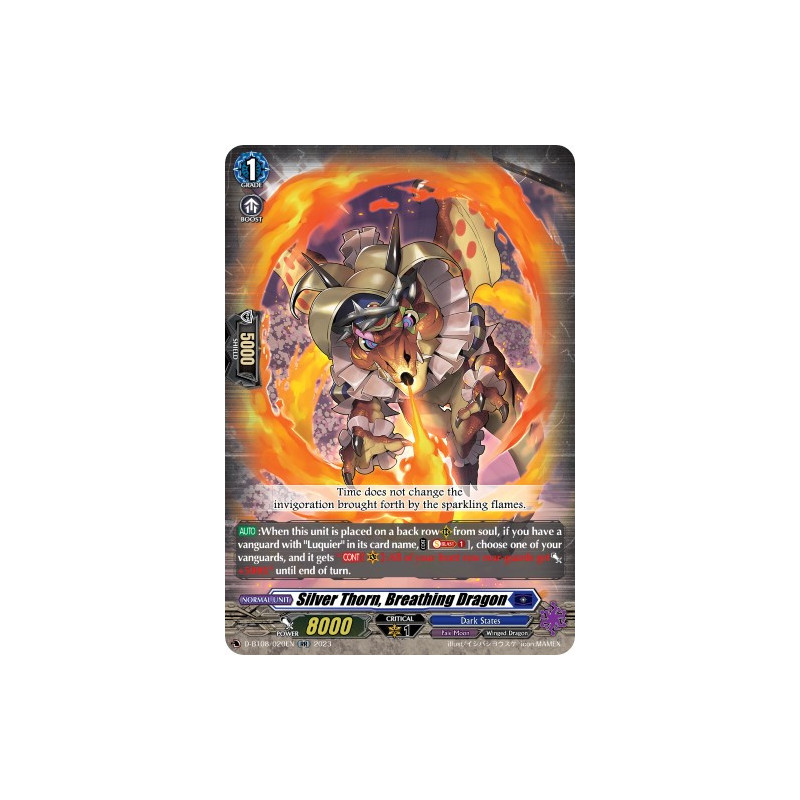 Vanguard_TCG_card_D-BT08_020EN_RR_Silver_Thorn_Breathing_Dragon_Minerva_Rising