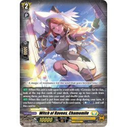 Vanguard_TCG_card_D-BT08_027EN_RR_Witch_of_Ravens_Chamomile_Minerva_Rising