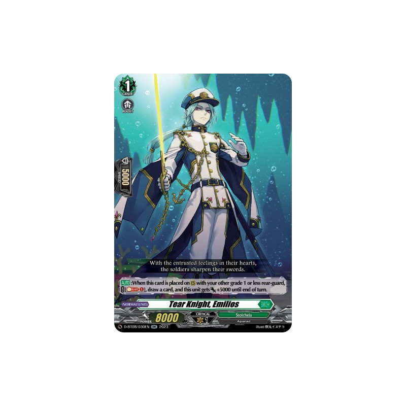 Vanguard_TCG_card_D-BT08_030EN_RR_Tear_Knight_Emilios_Minerva_Rising