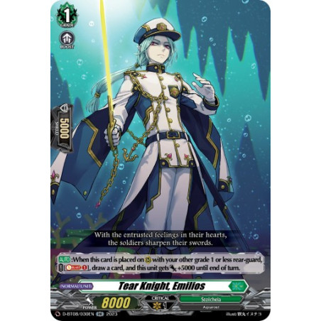 Vanguard_TCG_card_D-BT08_030EN_RR_Tear_Knight_Emilios_Minerva_Rising