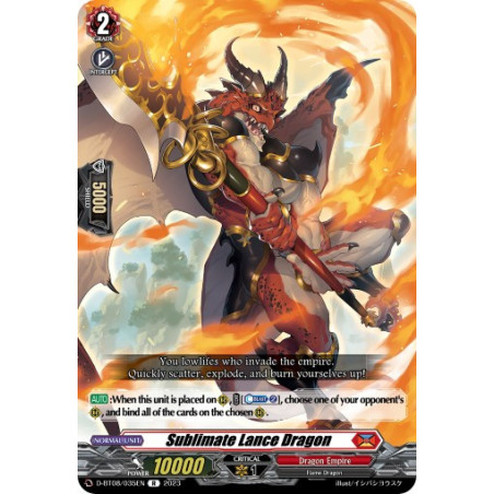 Vanguard_TCG_card_D-BT08_035EN_R_Sublimate_Lance_Dragon_Minerva_Rising