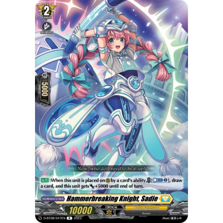 Vanguard_TCG_card_D-BT08_047EN_R_Hammerbreaking_Knight_Sadie_Minerva_Rising
