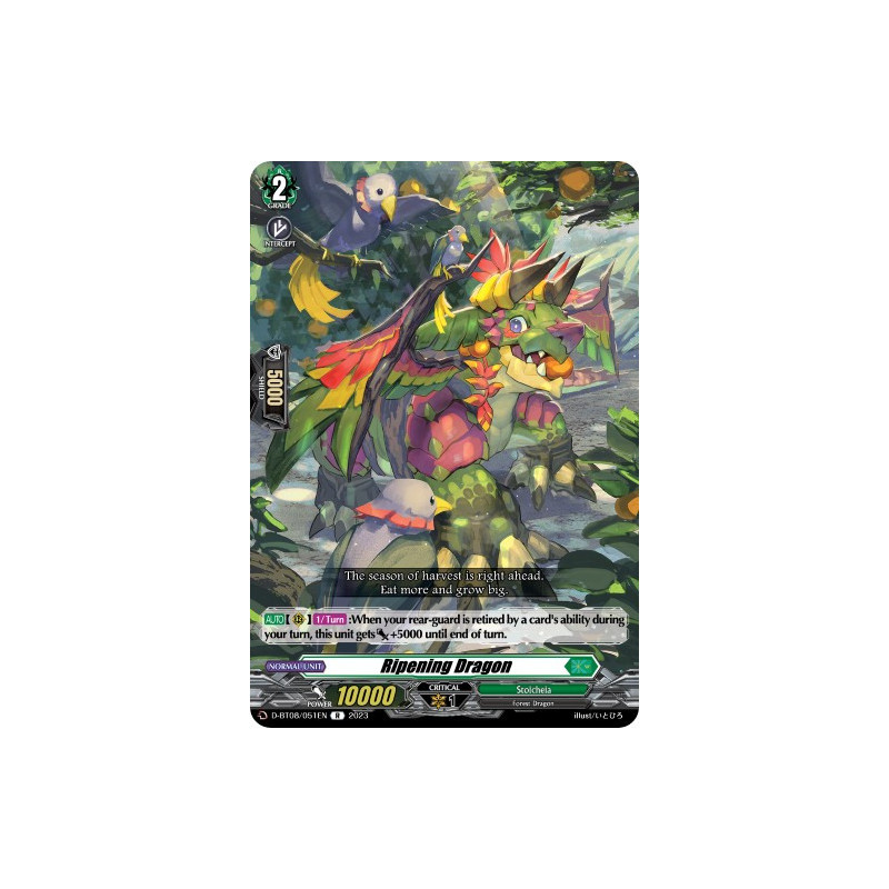 Vanguard_TCG_card_D-BT08_051EN_R_Ripening_Dragon_Minerva_Rising