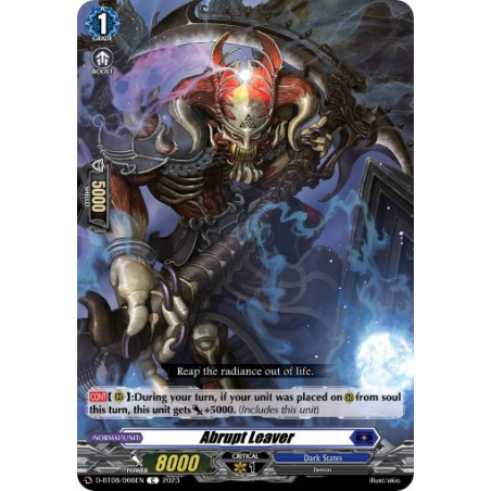 Vanguard_TCG_card_D-BT08_066EN_C_Abrupt_Leaver_Minerva_Rising