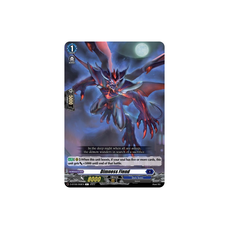 Vanguard_TCG_card_D-BT08_068EN_C_Dimness_Fiend_Minerva_Rising