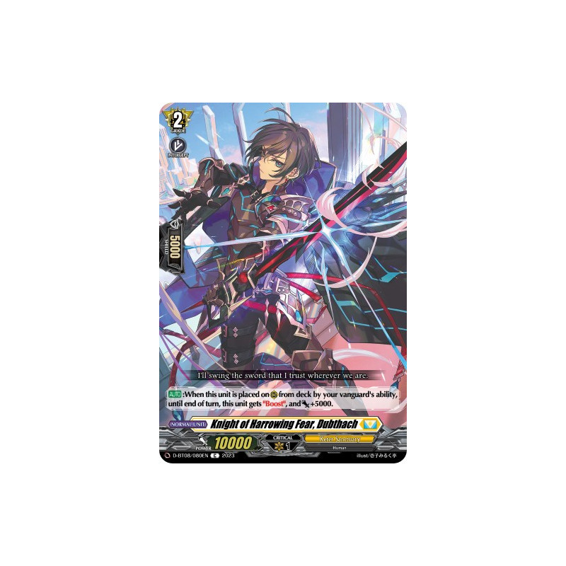 Vanguard_TCG_card_D-BT08_080EN_C_Knight_of_Harrowing_Fear_Dubthach_Minerva_Rising