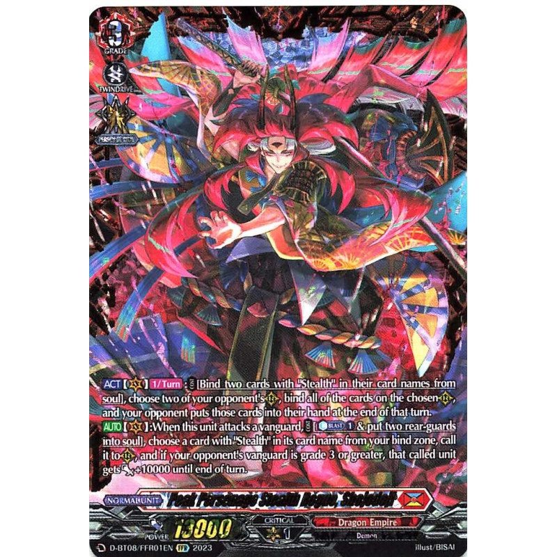 Vanguard_TCG_card_D-BT08_FFR01EN_FFR_Peak_Personage_Stealth_Rogue_Shojodoji_Minerva_Rising
