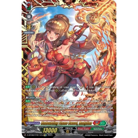 Vanguard_TCG_card_D-BT08_FFR11EN_FFR_Undoubting_Flame_Sword_Radylina_Minerva_Rising