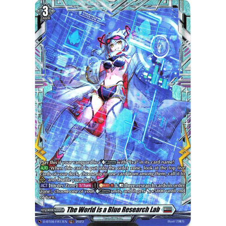 Vanguard_TCG_card_D-BT08_FR17EN_FR_The_World_is_a_Blue_Research_Lab_Minerva_Rising