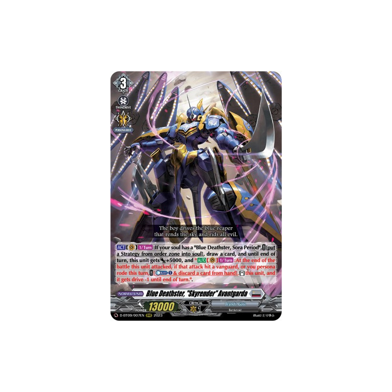 Vanguard_TCG_card_D-BT09_007EN_RRR_Blue_Deathster_Skyrender_Avantgarda_Dragontree_Invasion