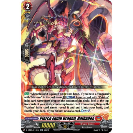 Vanguard_TCG_card_D-BT09_018EN_RR_Pierce_Equip_Dragon_Halbados_Dragontree_Invasion