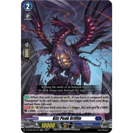 Vanguard_TCG_card_D-BT09_021EN_RR_Kitz_Peak_Griffin_Dragontree_Invasion