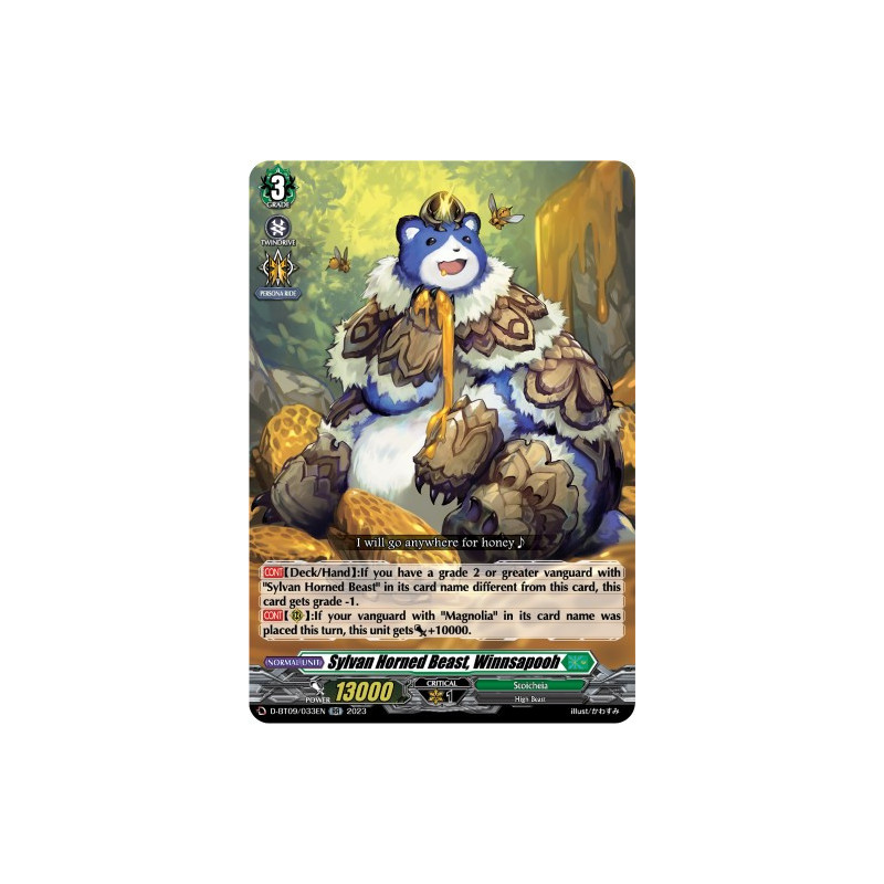 Vanguard_TCG_card_D-BT09_033EN_RR_Sylvan_Horned_Beast_Winnsapooh_Dragontree_Invasion