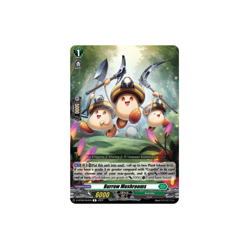 Vanguard_TCG_card_D-BT09_054EN_R_Burrow_Mushrooms_Dragontree_Invasion