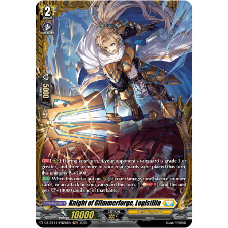 Vanguard_TCG_card_DZ-BT11_FR25EN_FR_Knight_of_Glimmerforge_Logistilla_Symphony_of_Might_Bloom