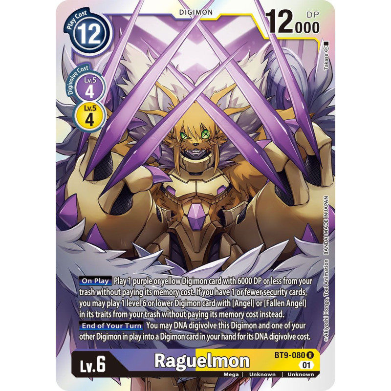 Digimon_TCG_BT9-080_Raguelmon_Rare_X_Record_Card_Game