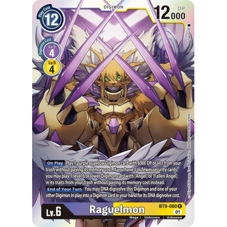 Digimon_TCG_BT9-080_Raguelmon_Rare_X_Record_Card_Game