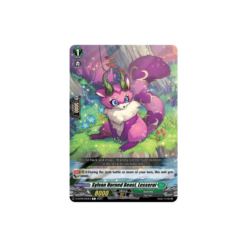 Vanguard_TCG_card_D-BT09_093EN_C_Sylvan_Horned_Beast_Lesserai_Dragontree_Invasion