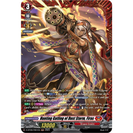 Vanguard_TCG_card_D-BT09_FR01EN_FR_Hunting_Gatling_of_Dust_Storm_Firas_Dragontree_Invasion