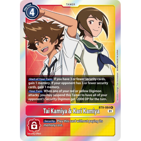 Digimon_TCG_BT9-084_Tai_Kamiya_Kari_Kamiya_Rare_X_Record_Card_Game