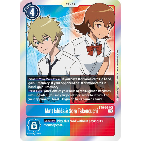 Digimon_TCG_BT9-085_Matt_Ishida_Sora_Takenouchi_Rare_X_Record_Card_Game