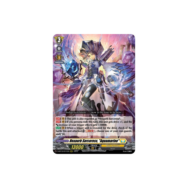 Vanguard_TCG_card_D-BT10_011EN_RRR_Hexaorb_Sorceress_Aquamarine_Dragon_Masquerade