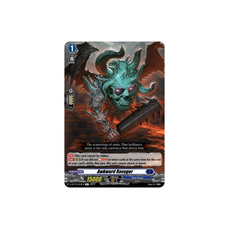 Vanguard_TCG_card_D-BT10_042EN_R_Awkward_Ravager_Dragon_Masquerade