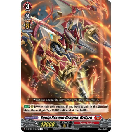 Vanguard_TCG_card_D-BT10_058EN_C_Equip_Scrape_Dragon_Drilyze_Dragon_Masquerade