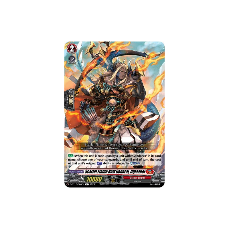 Vanguard_TCG_card_D-BT10_060EN_C_Scarlet_Flame_Bow_General_Dipaanel_Dragon_Masquerade