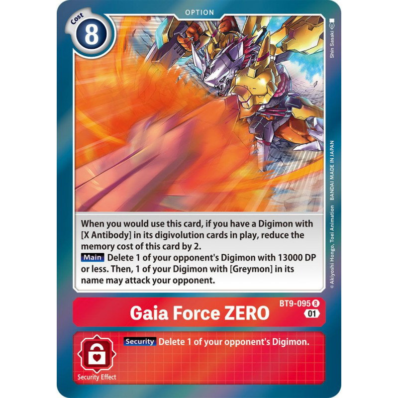 Digimon_TCG_BT9-095_Gaia_Force_ZERO_Rare_X_Record_Card_Game