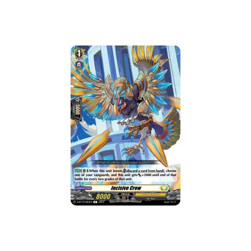 Vanguard_TCG_card_D-BT10_083EN_C_Incisive_Crow_Dragon_Masquerade