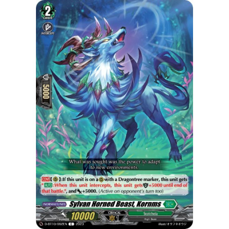 Vanguard_TCG_card_D-BT10_092EN_C_Sylvan_Horned_Beast_Kornms_Dragon_Masquerade