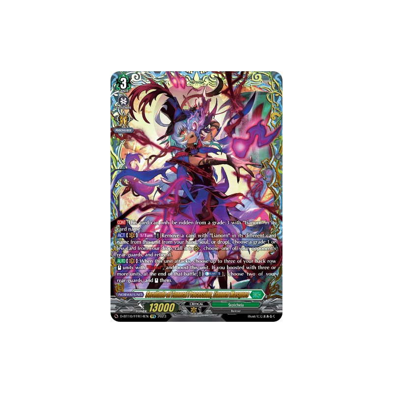 Vanguard_TCG_card_D-BT10_FFR14EN_FFR_Servitude_of_Funeral_Procession_Lianorn_Masques_Dragon_Masquerade