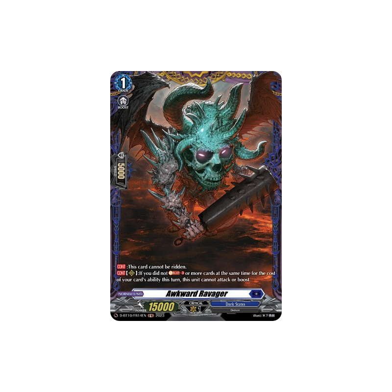 Vanguard_TCG_card_D-BT10_FR14EN_FR_Awkward_Ravager_Dragon_Masquerade