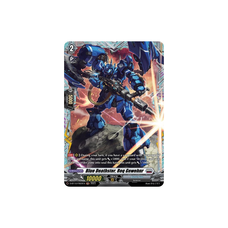 Vanguard_TCG_card_D-BT10_FR22EN_FR_Blue_Deathster_Req_Gewehnr_Dragon_Masquerade