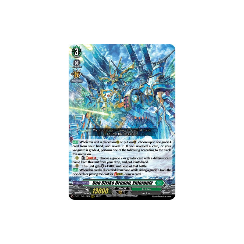 Vanguard_TCG_card_D-BT13_013ENEN_RRR_Sea_Strike_Dragon_Enlargulv_Flight_of_Chakrabarthi