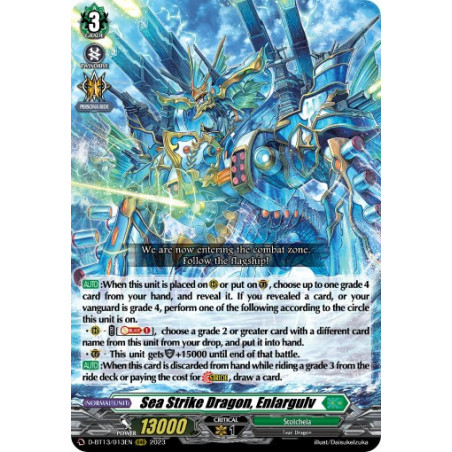 Vanguard_TCG_card_D-BT13_013ENEN_RRR_Sea_Strike_Dragon_Enlargulv_Flight_of_Chakrabarthi