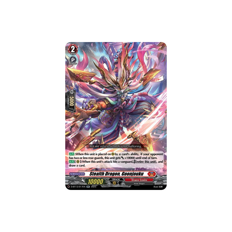 Vanguard_TCG_card_D-BT13_017ENEN_RR_Stealth_Dragon_Goonjouku_Flight_of_Chakrabarthi