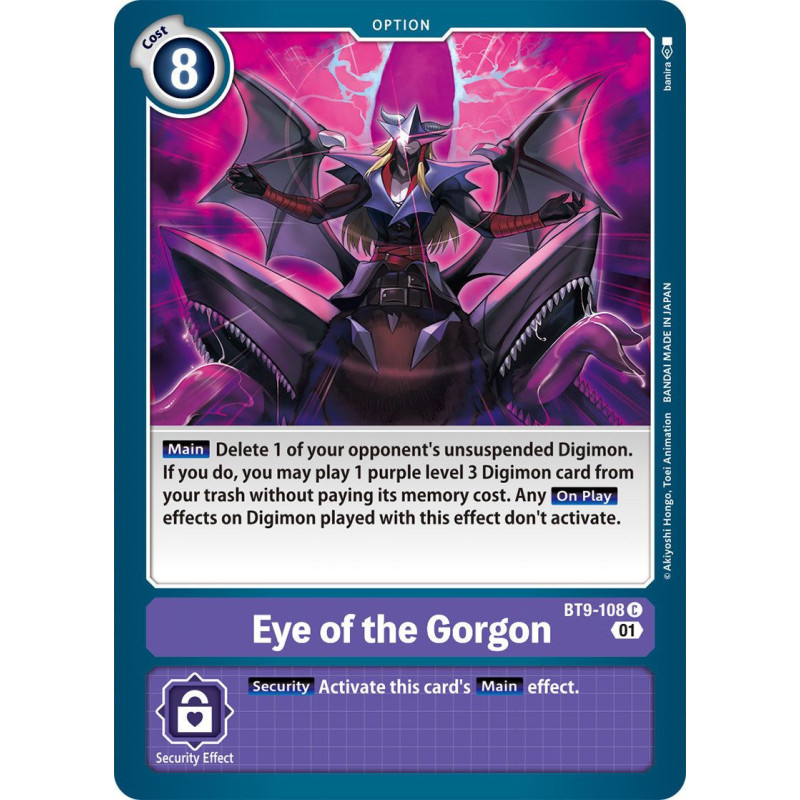Digimon_TCG_BT9-108_Eye_of_the_Gorgon_Common_X_Record_Card_Game