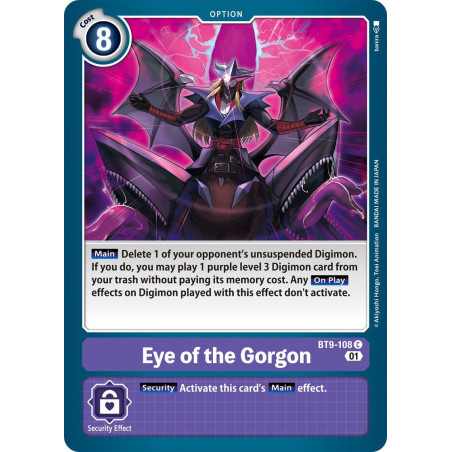 Digimon_TCG_BT9-108_Eye_of_the_Gorgon_Common_X_Record_Card_Game