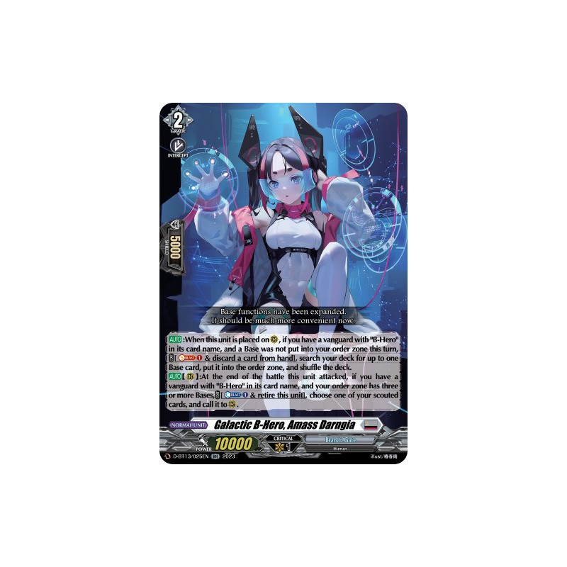 Vanguard_TCG_card_D-BT13_025ENEN_RR_Galactic_B-Hero_Amass_Darngia_Flight_of_Chakrabarthi