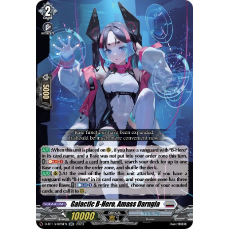 Vanguard_TCG_card_D-BT13_025ENEN_RR_Galactic_B-Hero_Amass_Darngia_Flight_of_Chakrabarthi