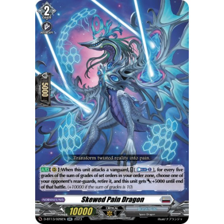 Vanguard_TCG_card_D-BT13_026ENEN_RR_Skewed_Pain_Dragon_Flight_of_Chakrabarthi